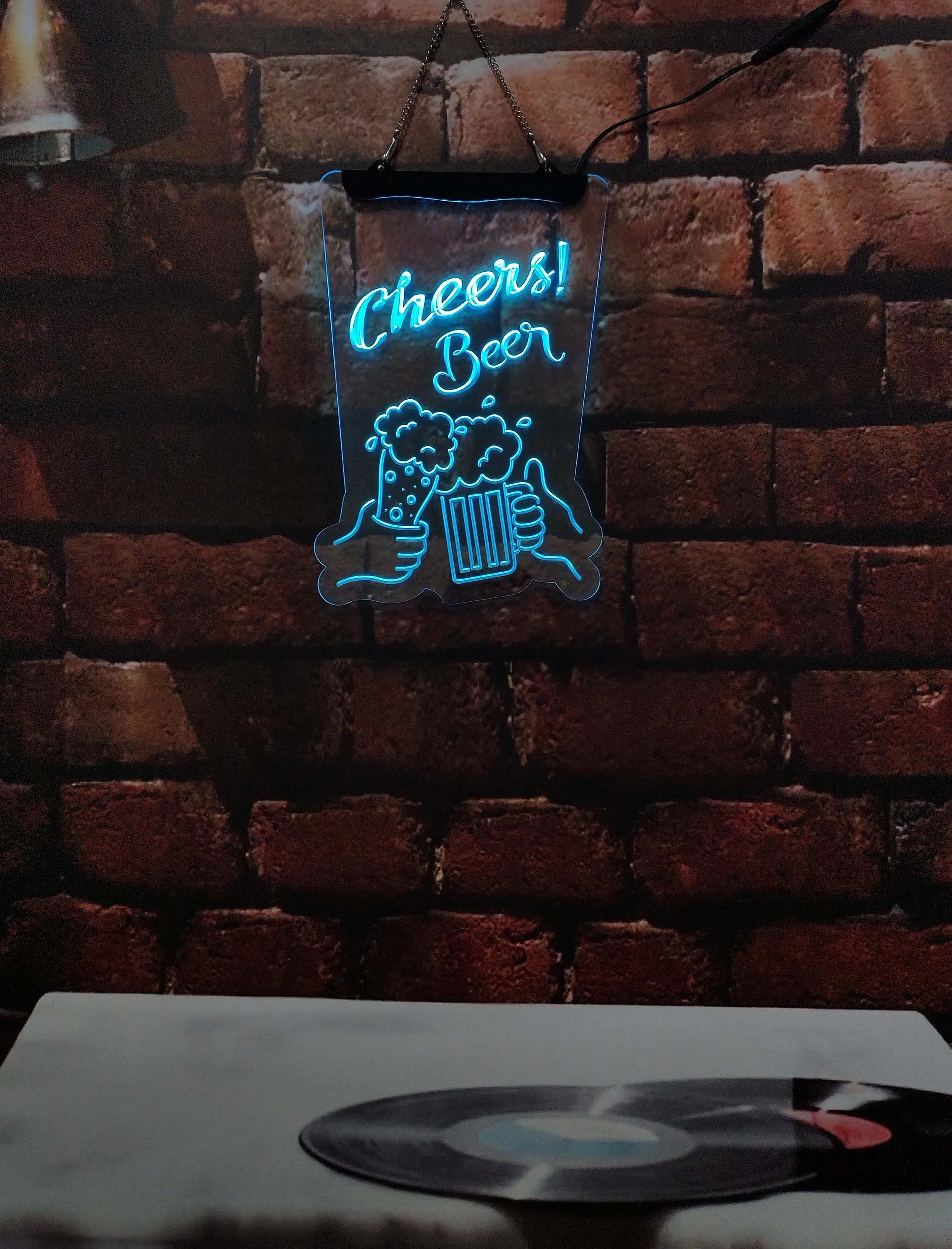 Beer cheer, bar club neon signs -3D carved interior decoration wall art, office KTV holiday gifts, various entertainment venues