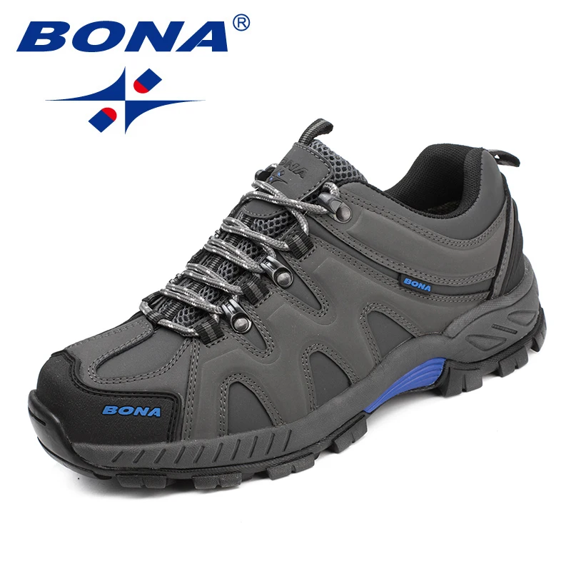 BONA sepatu Hiking pria gaya klasik, sepatu olahraga, sneaker Jogging, Trekking luar ruangan, sepatu Lace Up, gaya klasik