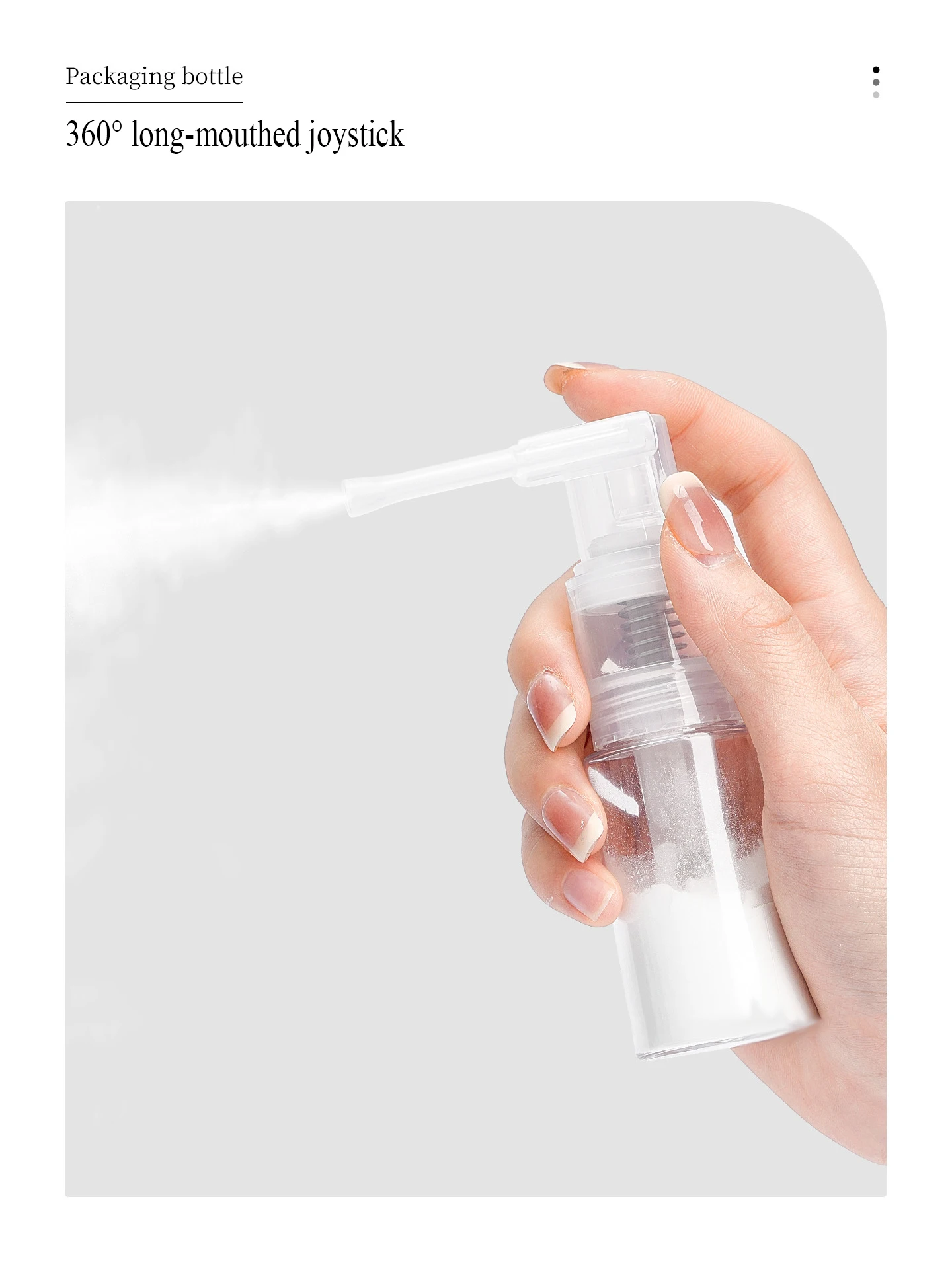 14/35/140ML Joystick Nozzle Powder Dispenser Powdered Medicine Metered Spray Bottle Spray Long-spout Nasal Spray Refillable