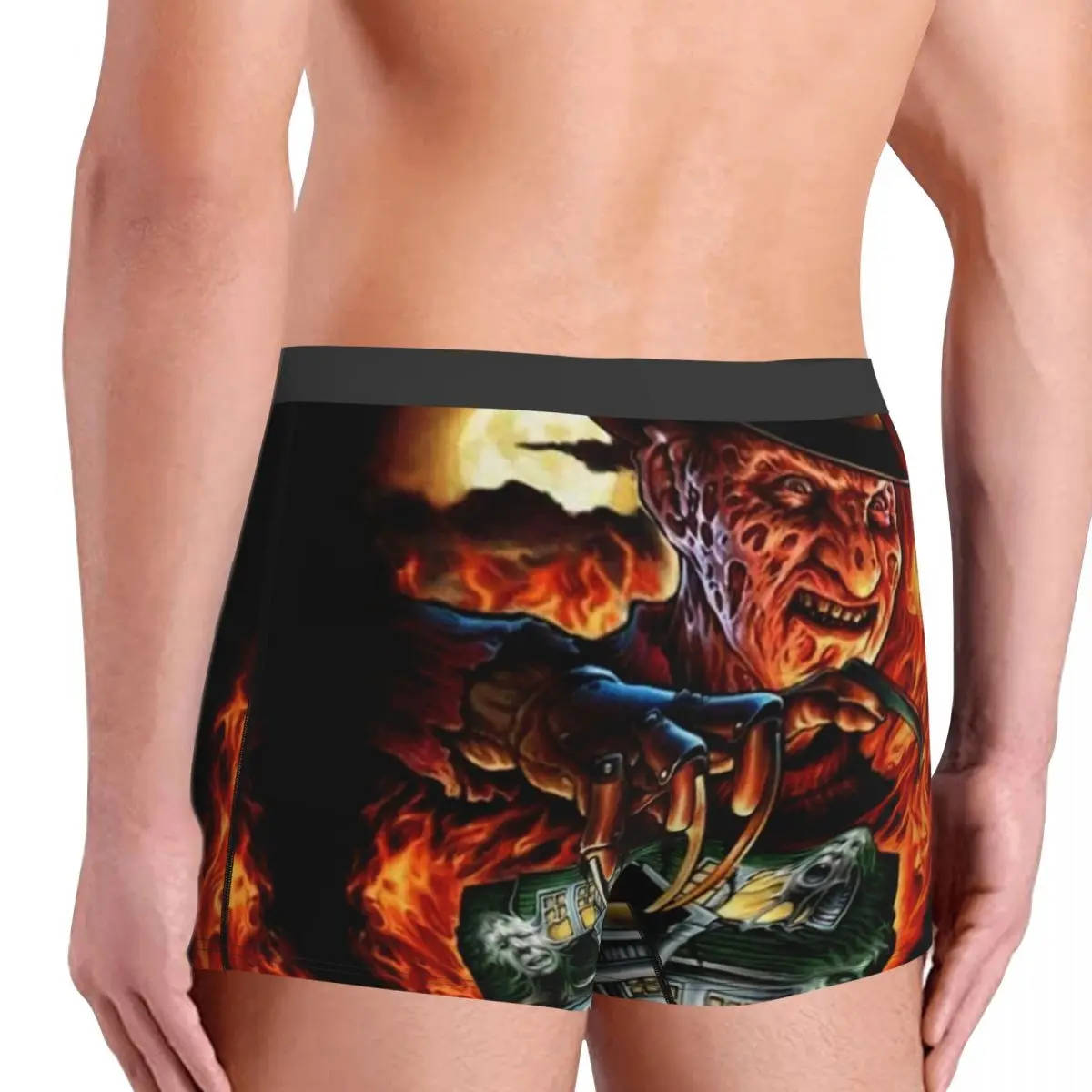 Custom Horror Movie Killer Underwear Men Breathable Halloween Film Boxer Briefs Shorts Panties Soft Underpants For Male