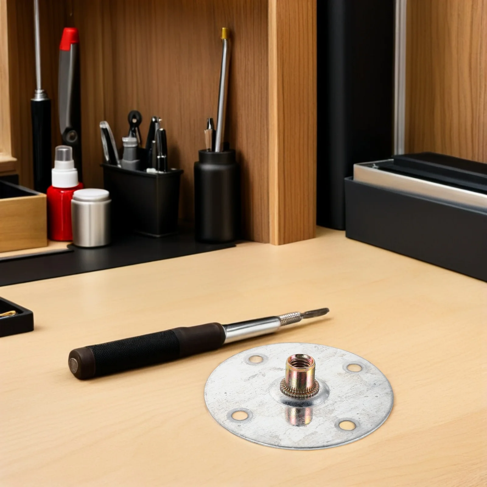 

12pcs Sofa Leg Mounting Plates M8 Heavy Duty Iron Connector Brackets For Furniture Stability Fixing Plates Couch Table