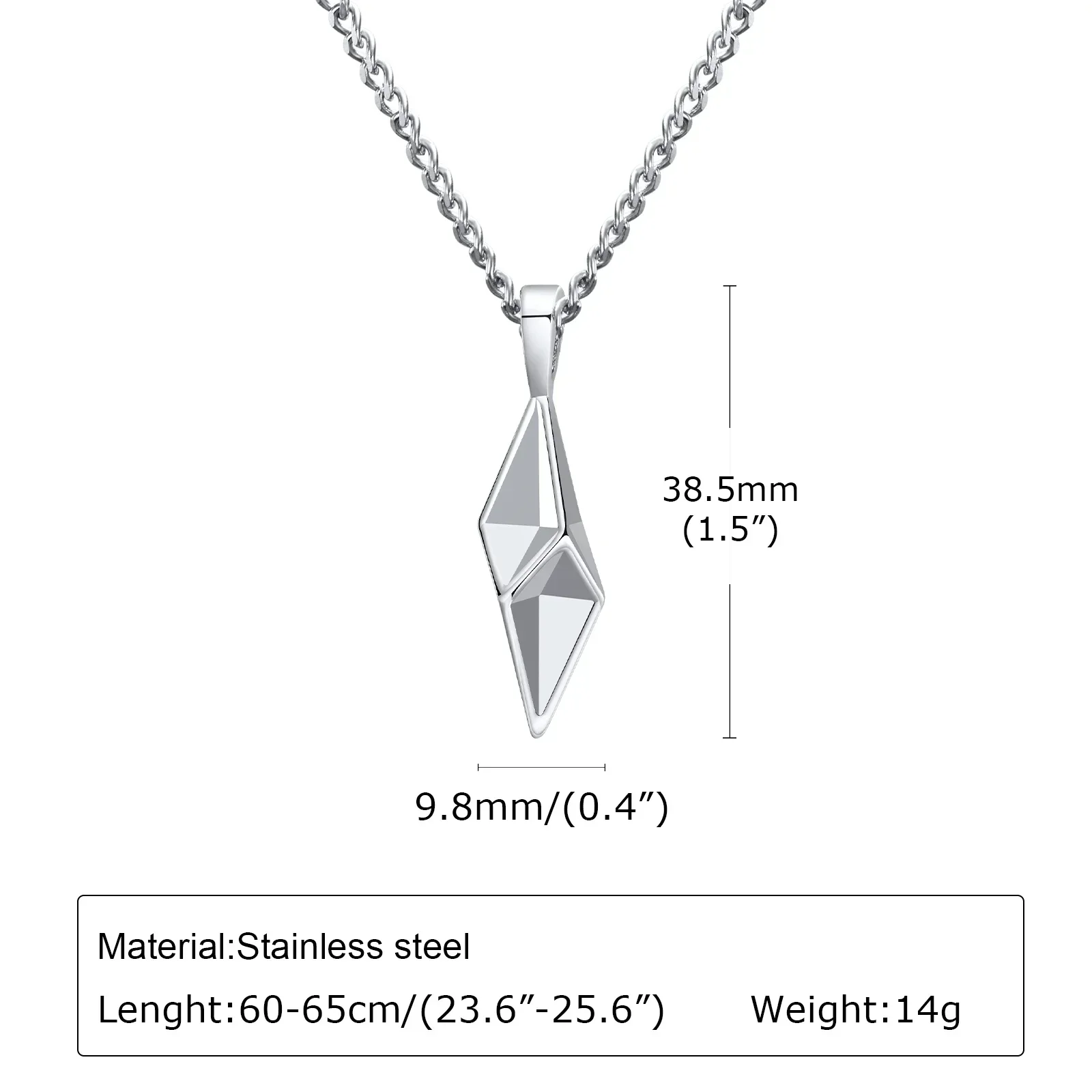 Mens Star 4-Pointed Necklaces,Waterproof Stainless Steel Geometric Pendant Collar Father\'s Day Birthday Gifts Jewelry