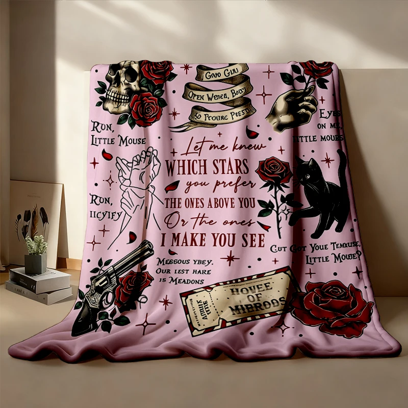 Run Little Mouse Comfy Blanket, Haunting Adeline Flannel Blanket, Dark Romance Book Merch, Spicy Book Flannel Throw