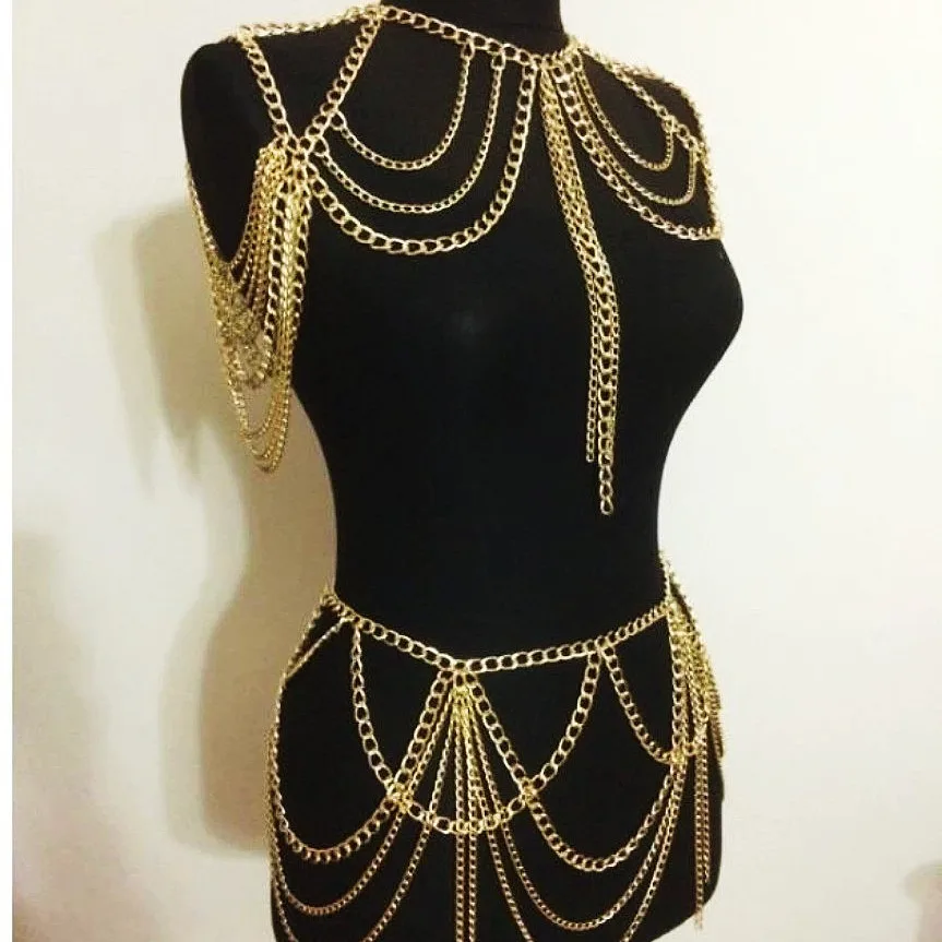 sexy-alloy-metal-tassel-body-chain-waist-chain-set-gold-metallic-black-optional