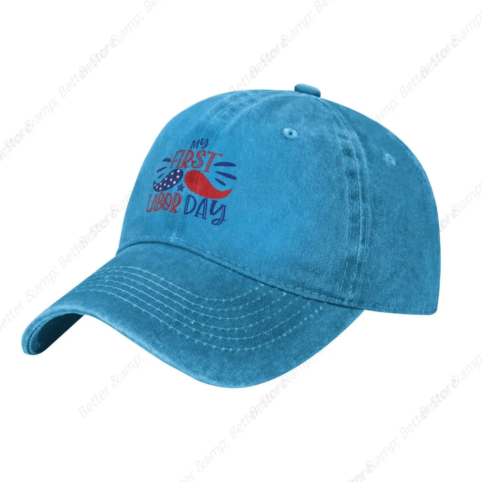 Happy Labor Day Hat Baseball Cap Sports Casquette Cowboy Hats Men Women Adjustable Leisure Dad Trucker Travel Hat Blue