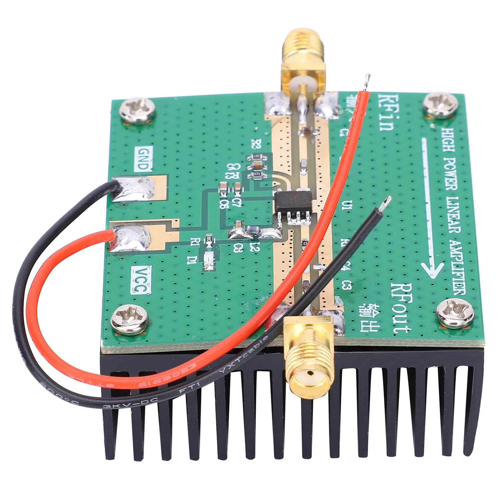 HF-Verstärker mit Kühlkörper RF2126 HF-Leistungsverstärker 400-2700 MHz 2,4 GHz 1 W Verstärker mit Kühlkörper