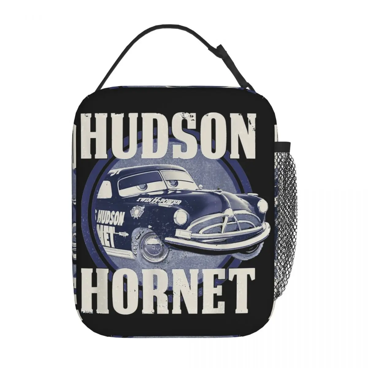 HUDSON Hornet Badge กระเป๋าอาหารกลางวันกล่องอาหารกลางวันสิริแบบพกพา, กล่องเบนโตะปิกนิกกล่อง