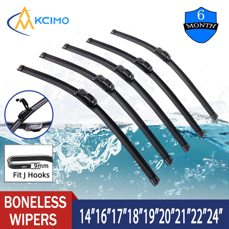 1Pc Car Universal U-type Soft Rubber Boneless Wiper HD Quiet Durable Reduce Noise Automotive Wiper  14\