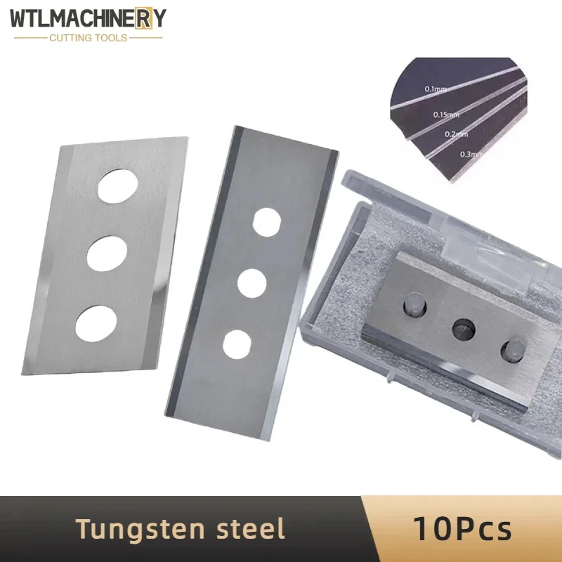 

10Pcs Slitting Blade Tungsten Steel Slitter Blades Industrial knife For Cutting Thin Film Non-Wovens Tape Paper Aluminum Foil...