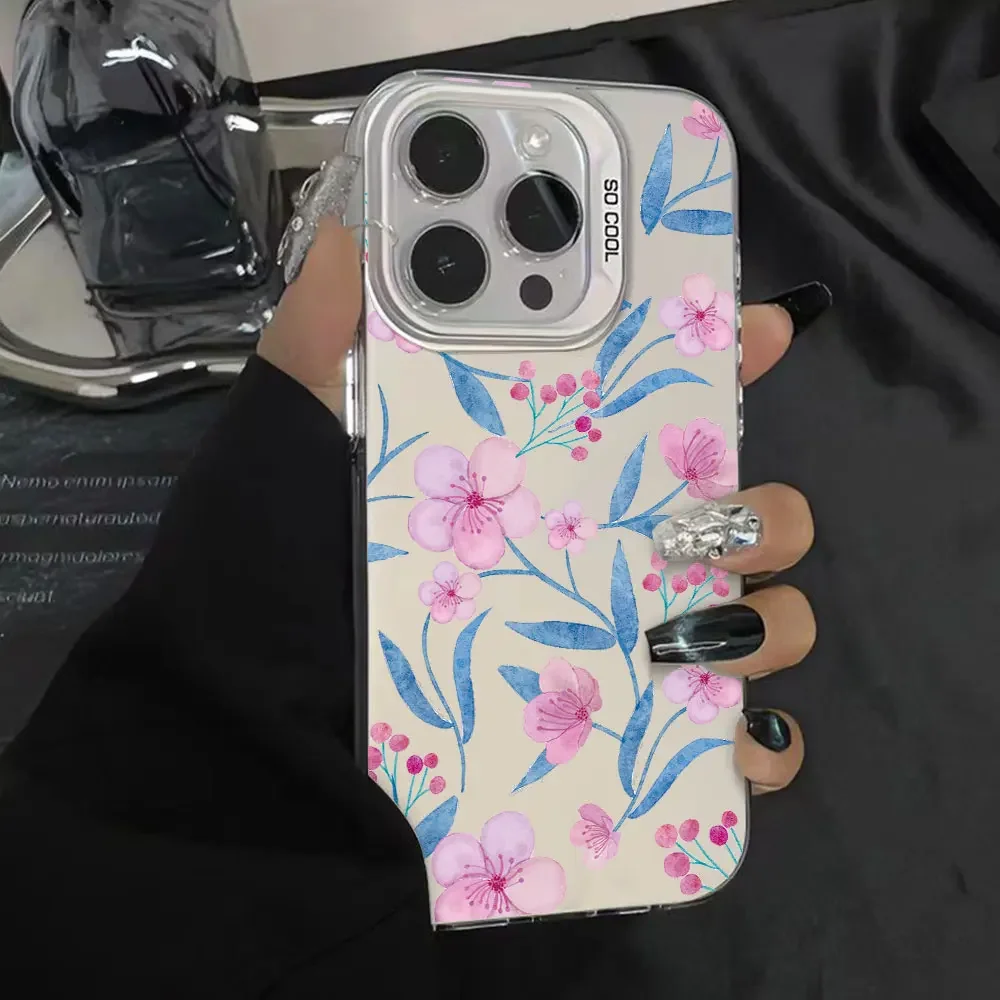 For Huawei Honor X6B X8B X7B X9B X50i X9A X8A Case Shockproof Protecto Phone Cases For Honor X7A Silvery Fashion Flower Cover