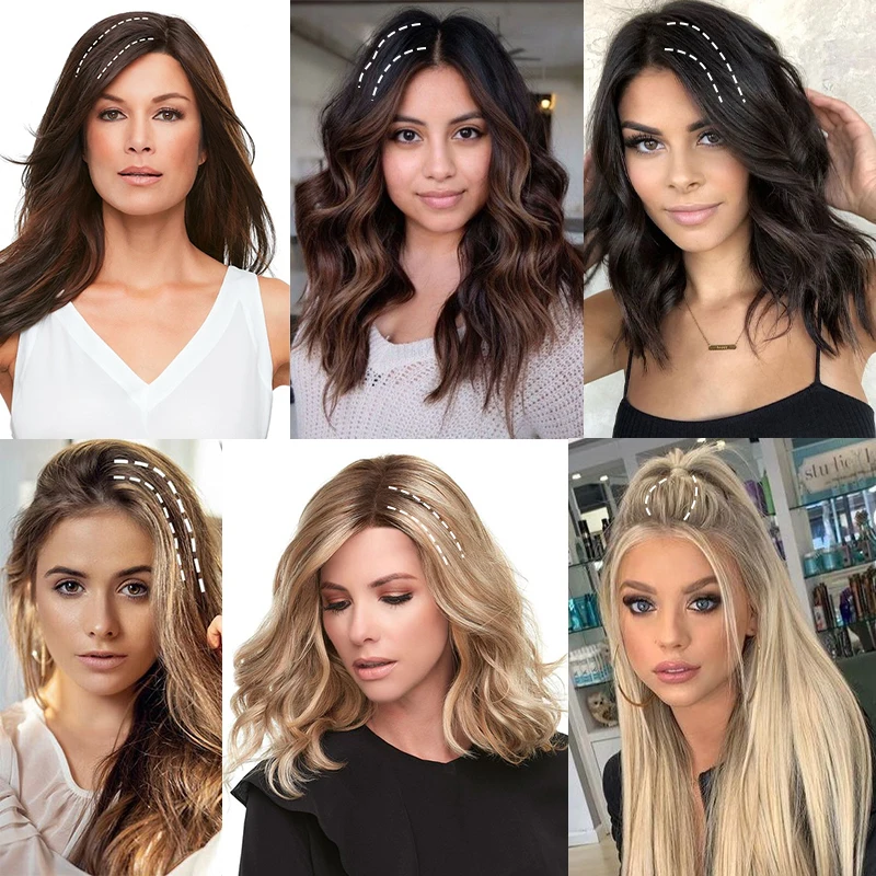 Azqueen Synthetische Steil Haar Pads Korte Onzichtbare Hair Extensions Dunner Haar Het Toevoegen Van Haar Kussen Voor Dagelijks Gebruik Haarstukken