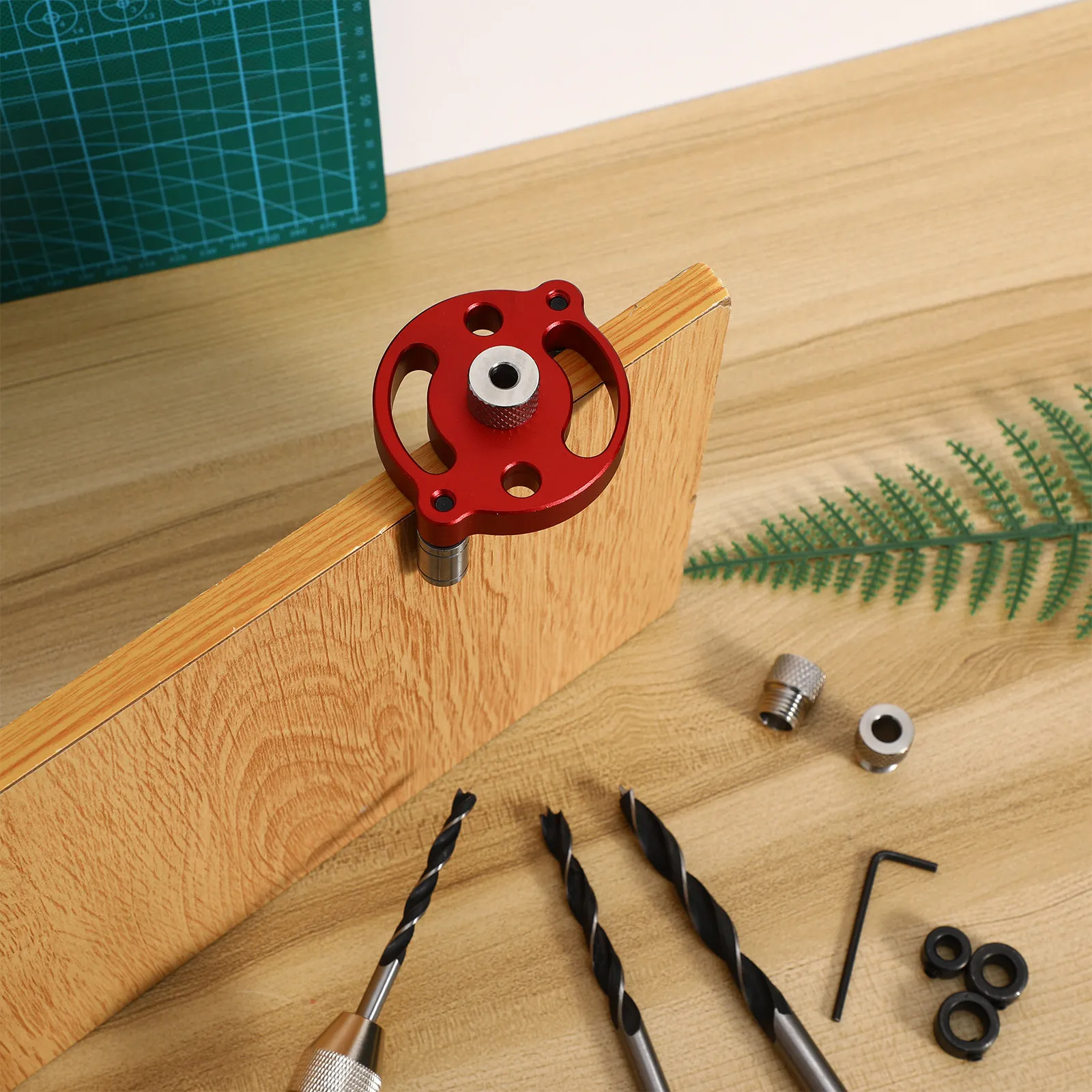 1Set Woodworking Drill Hole Locator Doweling Jig Self Centering Aluminum Alloy Punch Locator Precise Positioning Dowel Guide