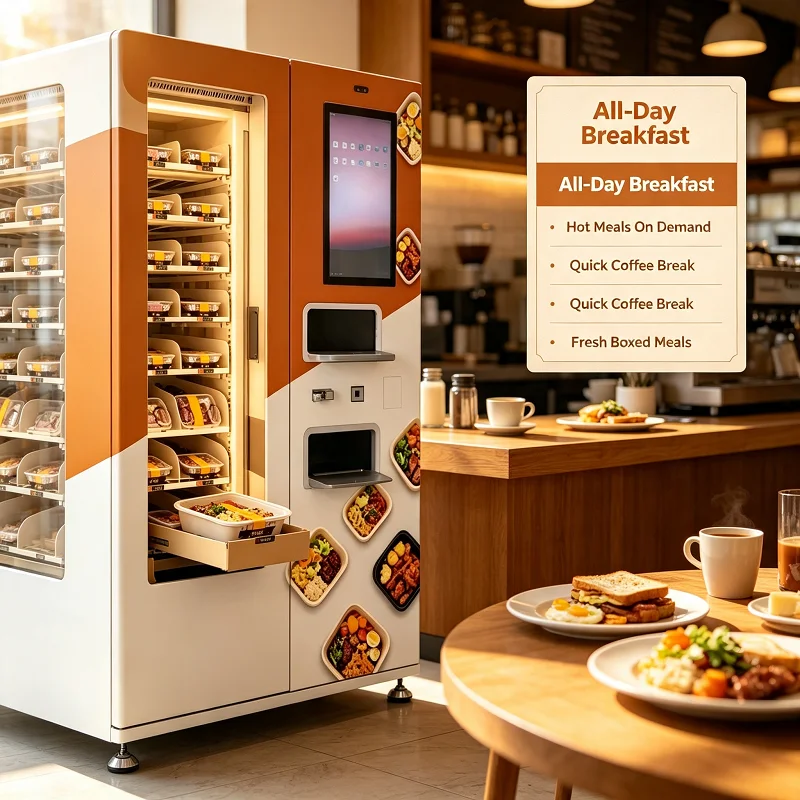 Hot Food Vending Machine Digital Meal Serving Dispenser Automated Catering Station Commercial for Hospital