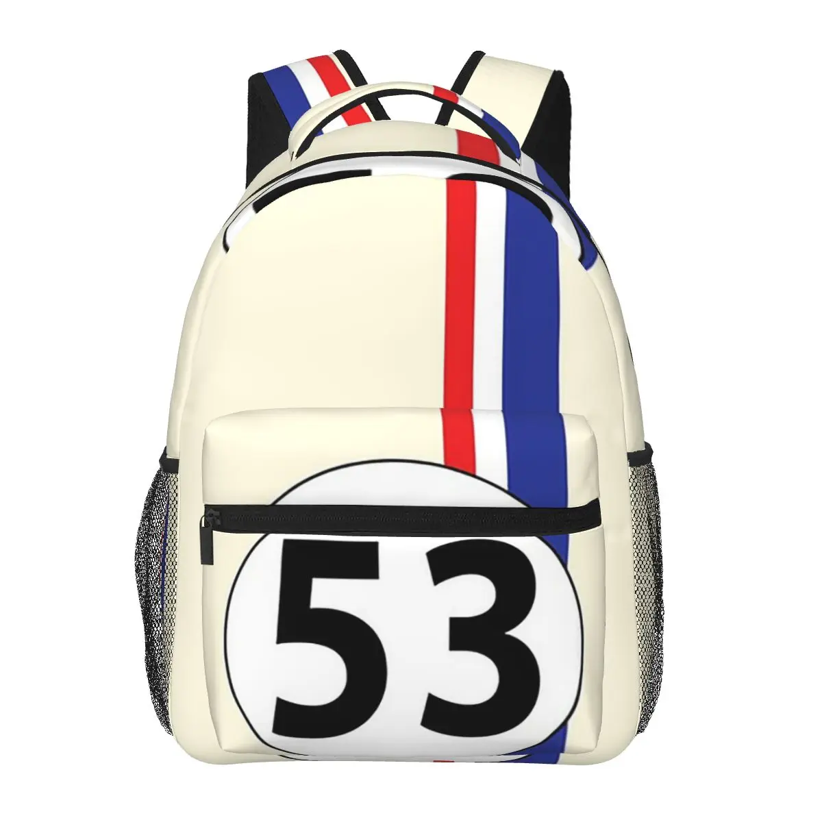 Herbie, Nummer 53 Rucksäcke Jungen Mädchen Bücher tasche Kinder Schult aschen Cartoon Laptop Rucksack Umhängetasche große Kapazität