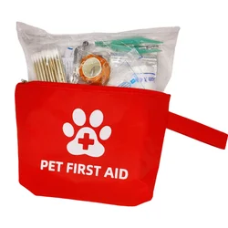 Pet Emergency Kit Dog Travel Kits for Waterproof Resistant High Visibility Reflective First Aid Pouch Cat Camping Essentials