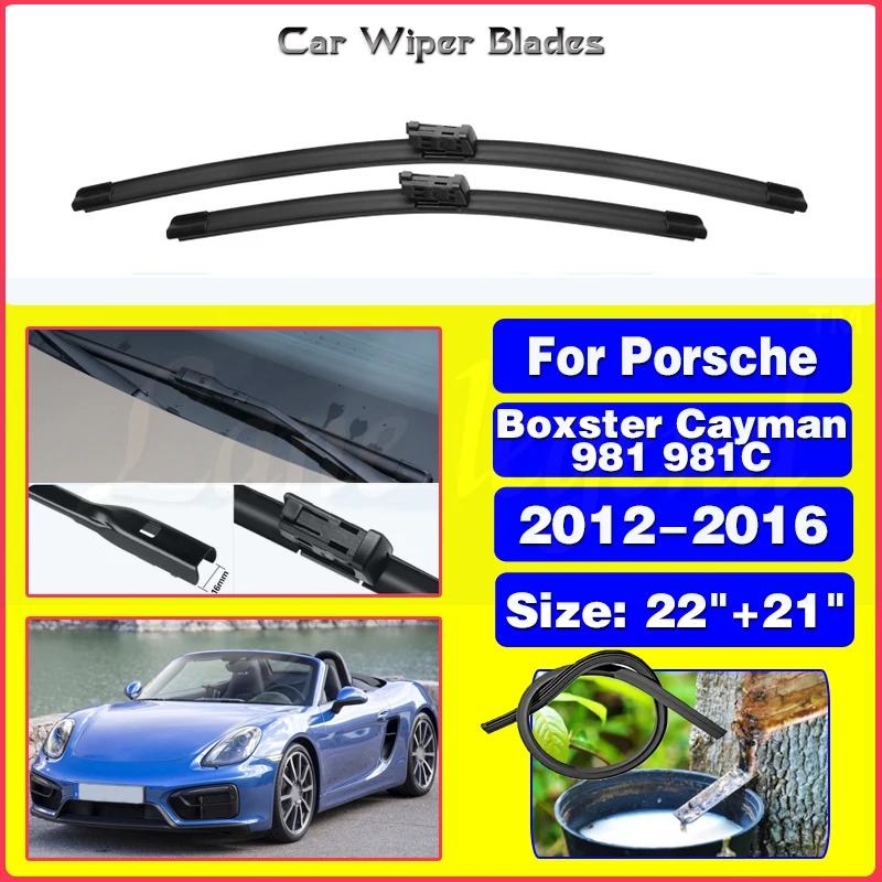 

2pcs For Porsche Boxster Cayman 981 981C 2012 2013 2014 2015 2016 Car Front Wiper Blade Windscreen Windshield Accessories Window