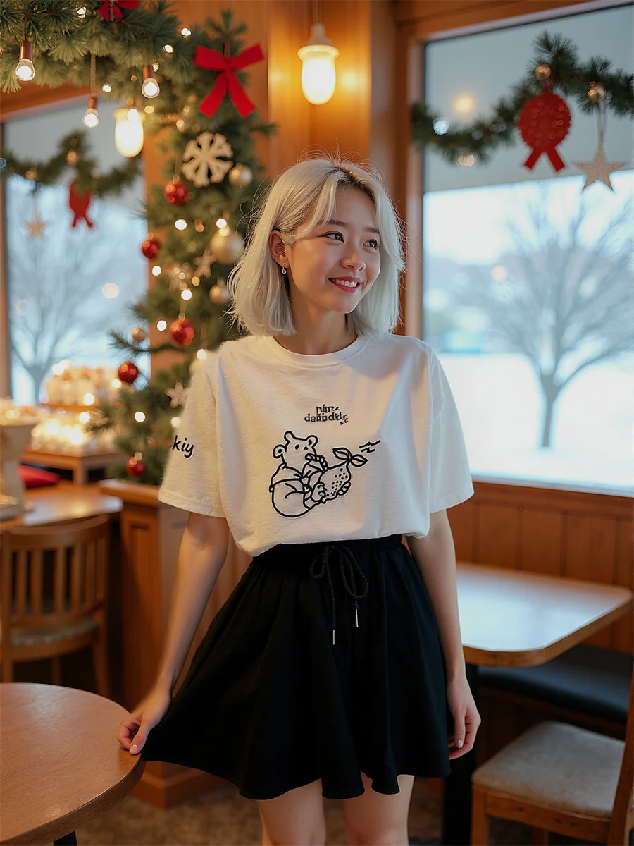 Drawstring High Waist Loose Shorts Woman Elegant Women'S Clothing Spring Graphic Mid-Waist Skateboarding Training Athletic Urban