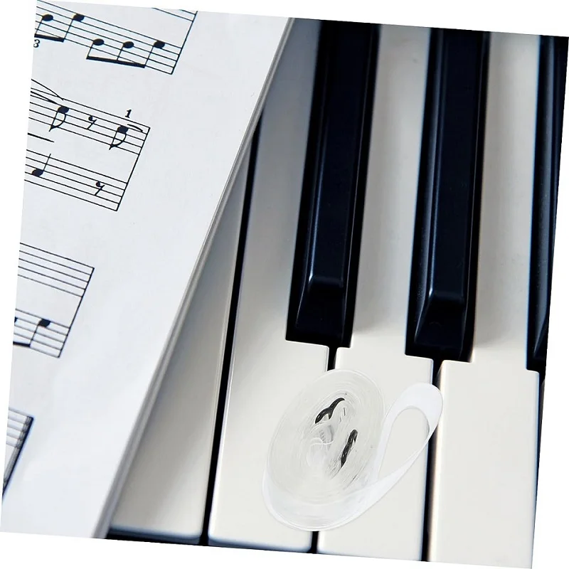 Music Book Clip Transparent Piano Page Sheet Pressure Band Fix Strap Music Score Folder Bookmark Stand Fixing Strip Accessories