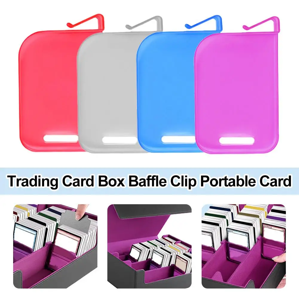 5pcs Trading Card Box Baffle Clip Portable Card Divider Clip Game Cards Storage Box With Adjustable Divider Sort Game Card Tradi