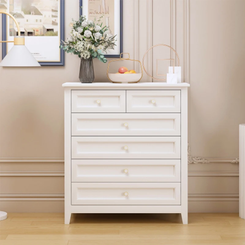 Solid Wood spray-painted drawer dresser bar,buffet tableware cabinet lockers buffet server console table lockers,White