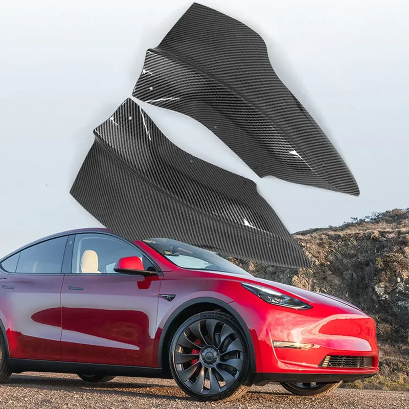 

Car Front Bumper Corner Protector For Tesla Model 3 Model Y 2017-2024 Fog Lamp Spoiler Wind Knife Protective Decoration Sticker