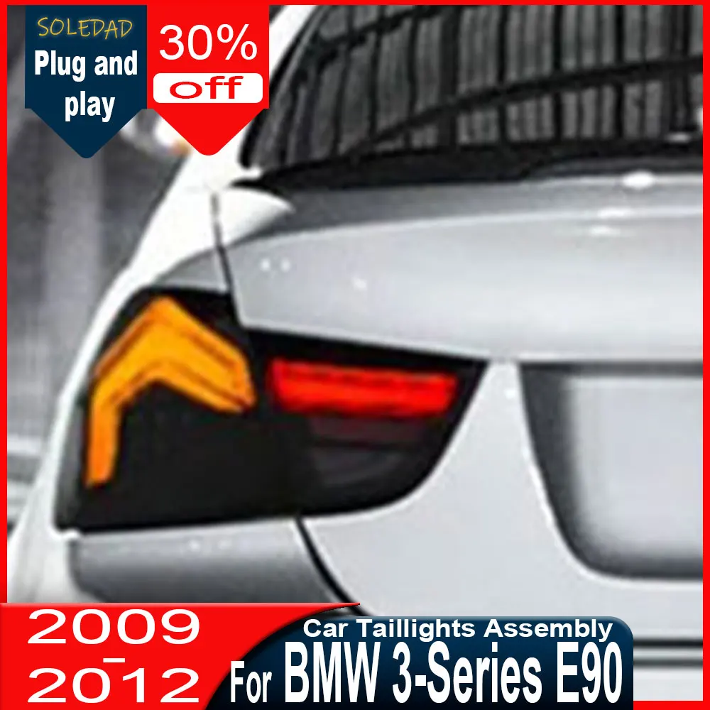 Car taillights For BMW 3 Series E90 2009 2010 2011 2012 Rear Dynamic Turn Signal Start-up Animation Car Lamp Assembly