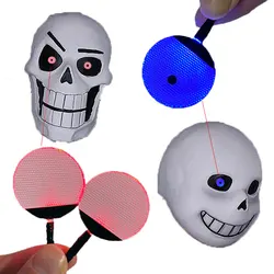 Kit occhi pieghevoli flessibili rotondi per Sans Papyrus Fai da te Led Eye Light Cosplay Maschere per casco di Halloween Accessori regalo