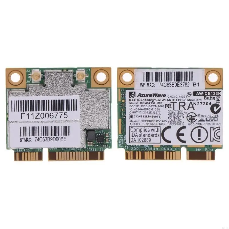 

896F Mini PC-E Wireless Card, BCM94352HMB Bluetooth-compatible 867Mbps 2.4 / 5 GHz Dual-Band Wireless LAN Card