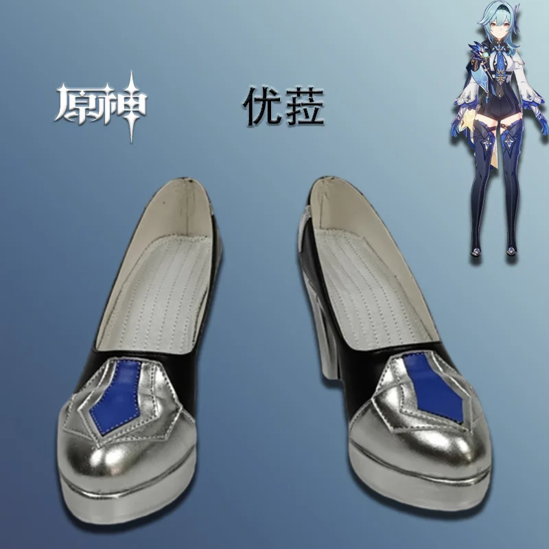 Game Genshin Impact Eula Cosplay Shoes Party Role Accessories Props Transparent High-heeled Shoes Comic Con Birthday Xmas Gifts