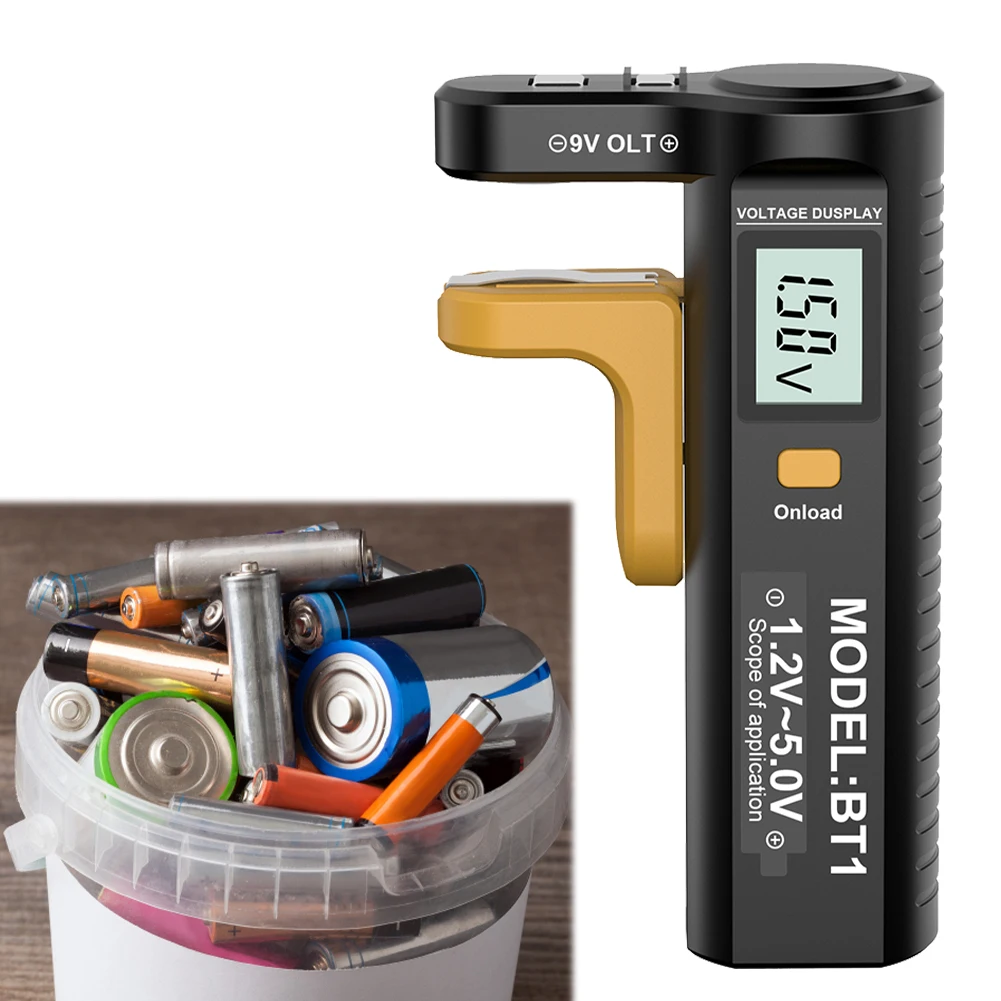 Digital Battery Tester Battery Checker Volt Checker Battery Capacity Check Detector Measurements Tester for AAA AA Button Cell