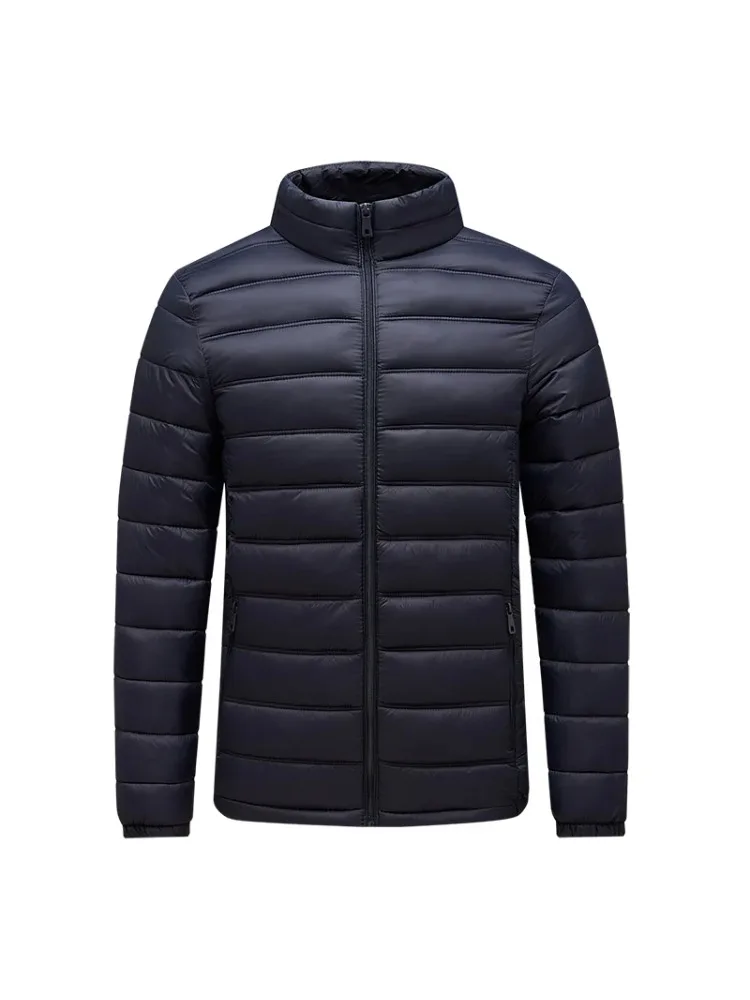 

Men New Lightweight Winter Windproof Cotton Jacket Winter Casual Thickened Silk Cotton Jacket Stand Collar Hooded Warm Coat