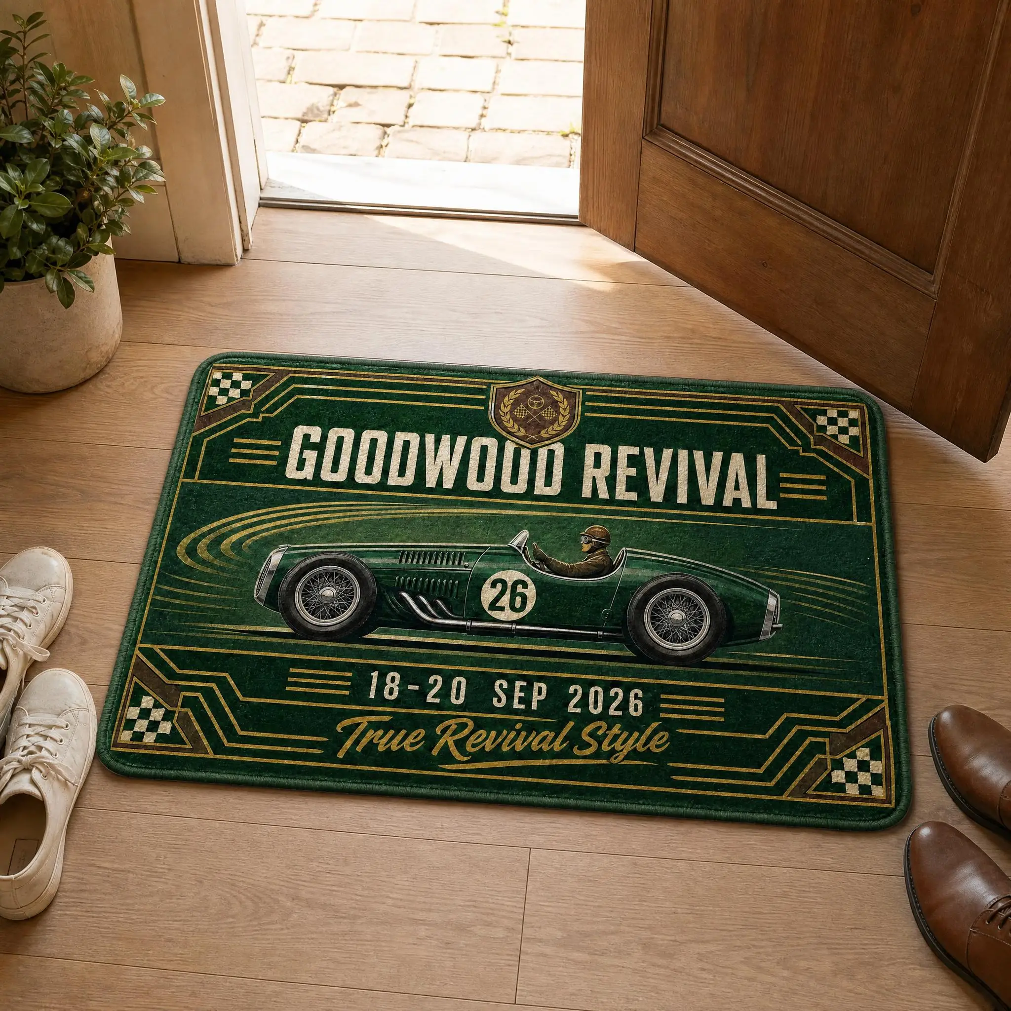 Goodwood Revival 2026 Floor Mat, Suitable For Decorating Living Rooms And Bedroom Entrances, A Unique Holiday Gift