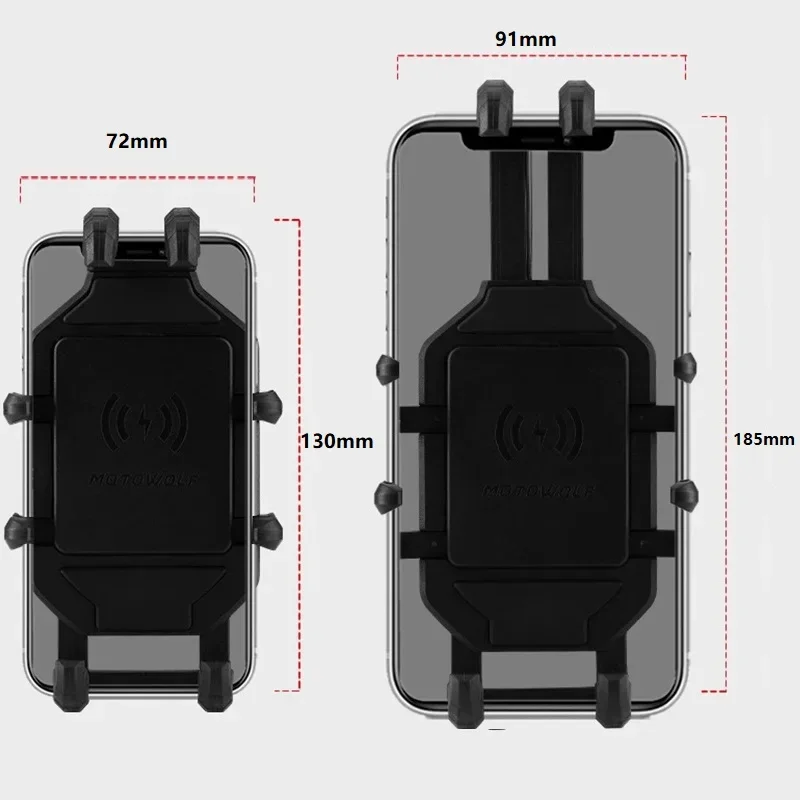 Motorcycle Wireless Charger Phone Holder Moto Bike Navigation Support Handlebar Rearview Mirror Mount Bracket for Cellphones