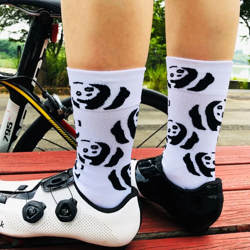 

Spot Riding Panda Bicycle Sports Breathable Sweat Absorbing High Elastic Team Mid-Calf Men and Women Wholesale Socks