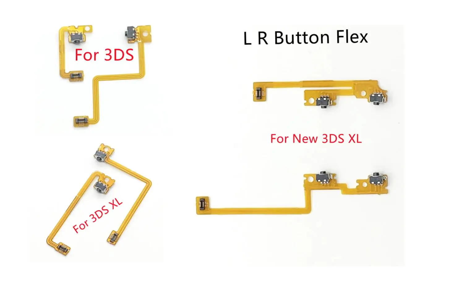 ZUIDID ل نينتندو 3DS/جديد 3DS XL /3DSXL L/R اليسار اليمين زر الكابلات المرنة اليسار اليمين الكتف الزناد زر التبديل الكابلات المرنة