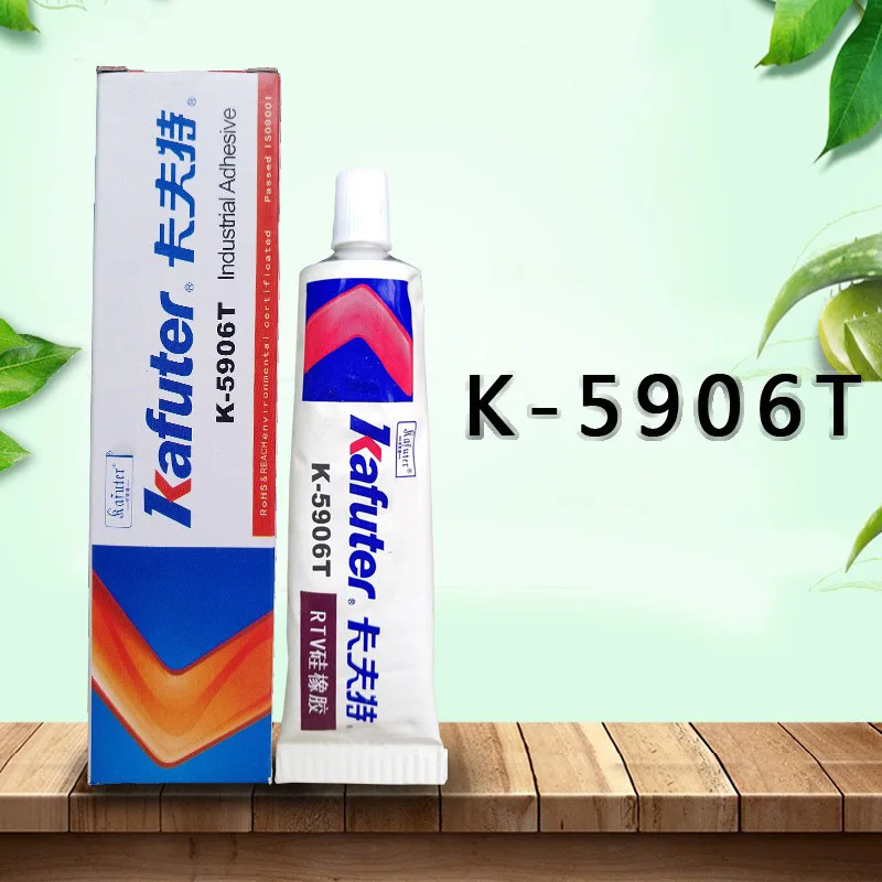 kafuter K-5906 rubber RTV silicone rubber, good thixotropy, flame retardant and high temperature resistant adhesive, transparent