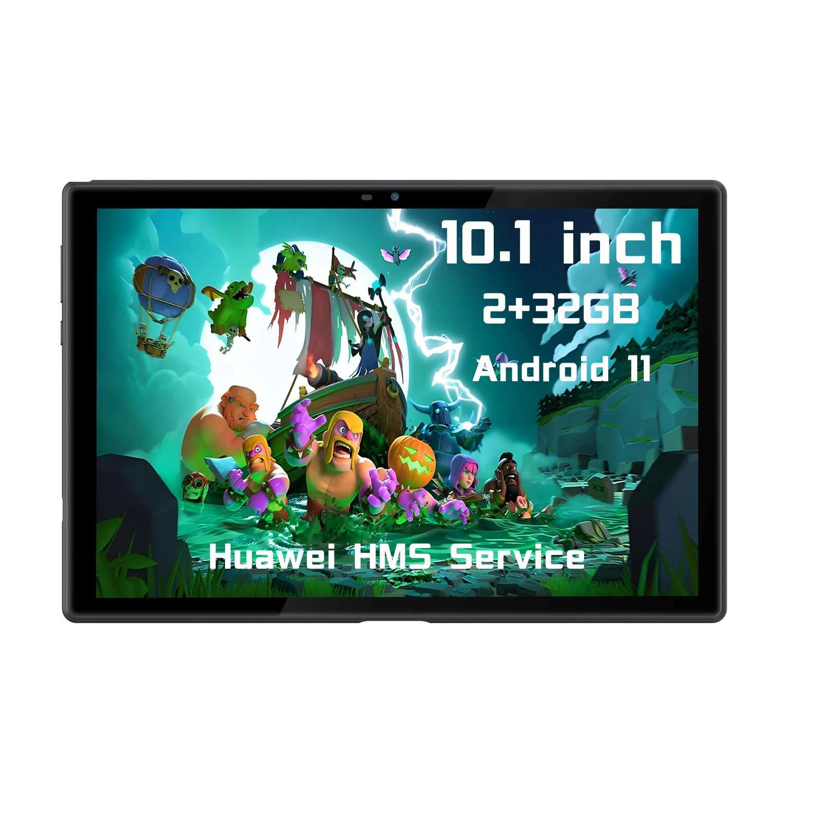 Tablet Computer with 10.1-Inch Screen, 2+5Mp Camera, 1280*800 Resolution, 2+32Gb Memory Supports 512Gb Expansion Tf Card, Android 11 System with Huawei Hms Service Package