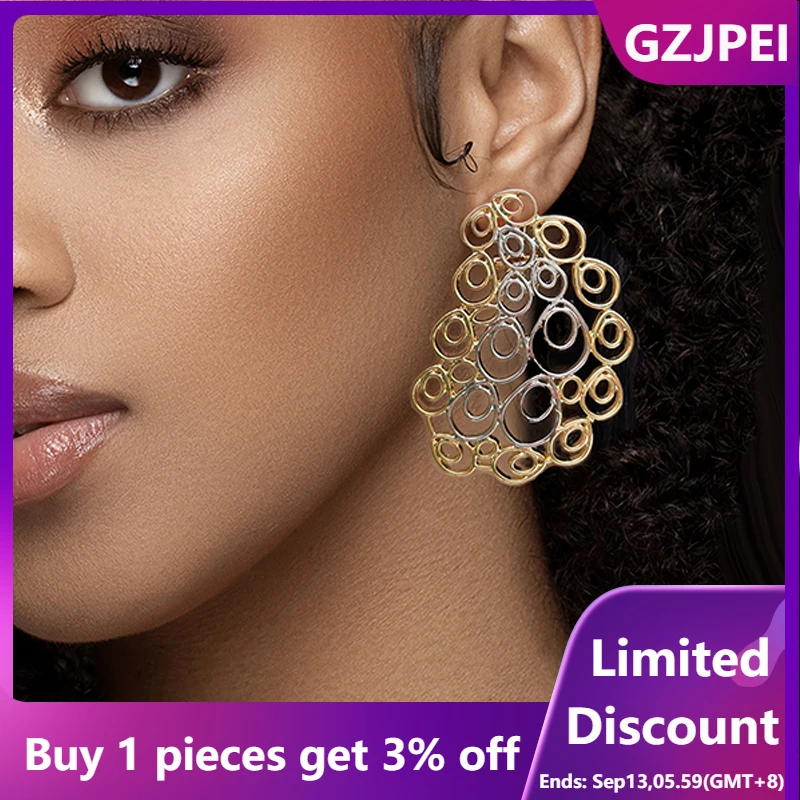 

Earrings For Women Unique 18K Gold Plated Hoop Earrings Dubai Jewelry Wedding Party Gift Accessories 2023 Trending