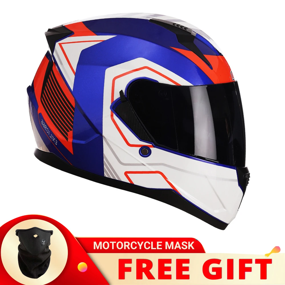 ECE2206 Motorcycle Full Face Helmet Multi Graphic Riding Capacetes Safety Racing Casque Four Seasons Kask Helm Men Women DOT