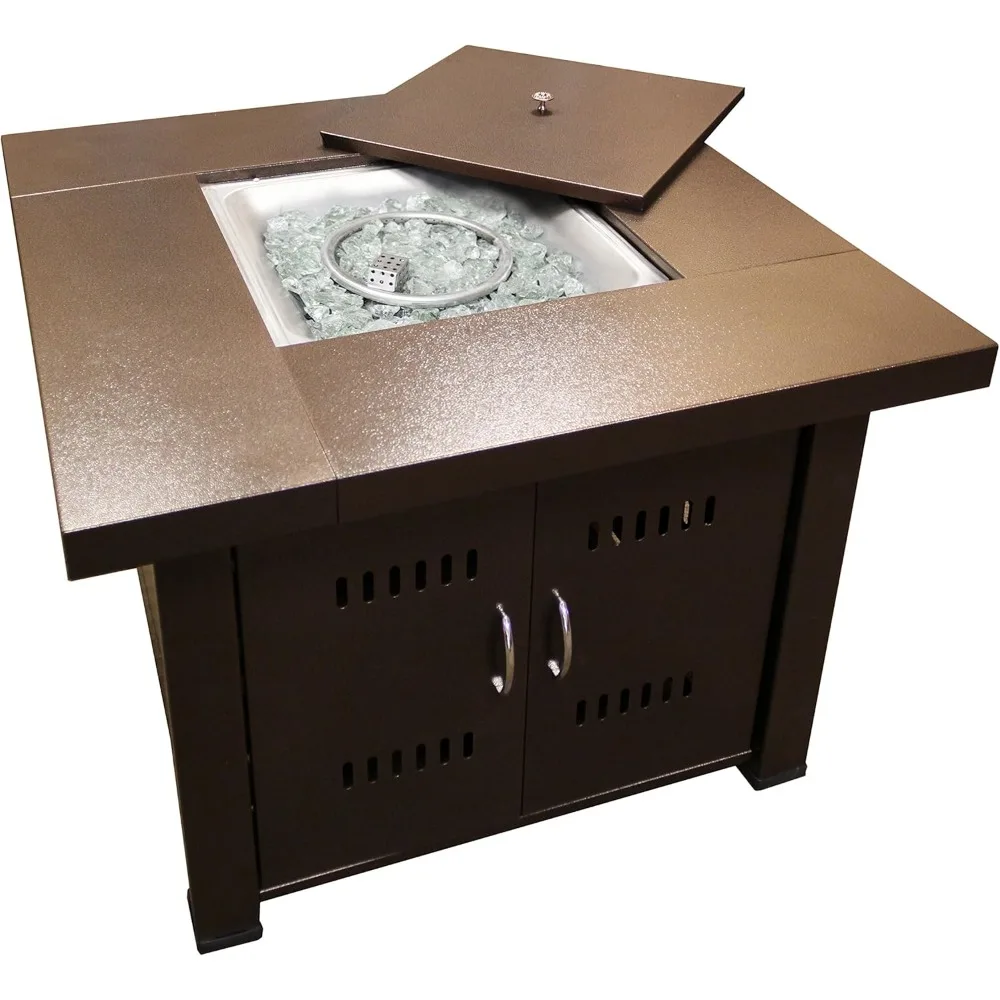 

Стол для костра с пропаном для патио, 38 дюймов, 40 000 БТЕ, сертифицированный CSA, античная бронза