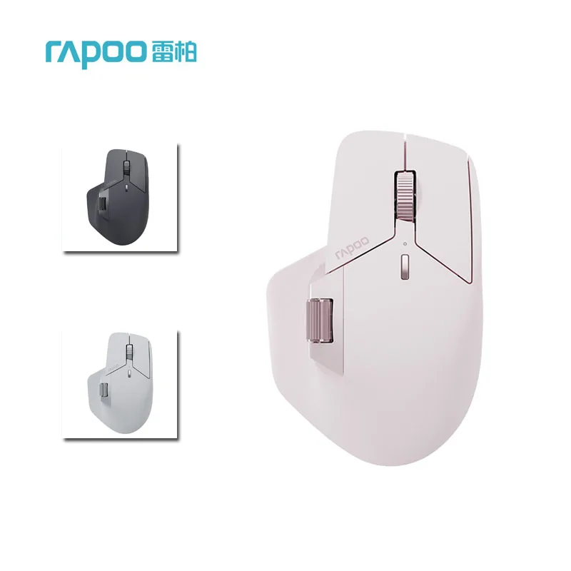 

Rapoo MT760/MT760 Mini Wireless Mouse Rechargeable Ergonomic 10 Buttons Long Battery Life Laptop Accessories Pc Office Mice