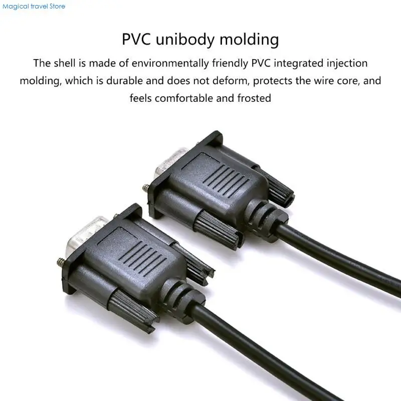N2UB Flexible DB9Pin Male to Female RS232 Serial Port Cable Durable Data Line