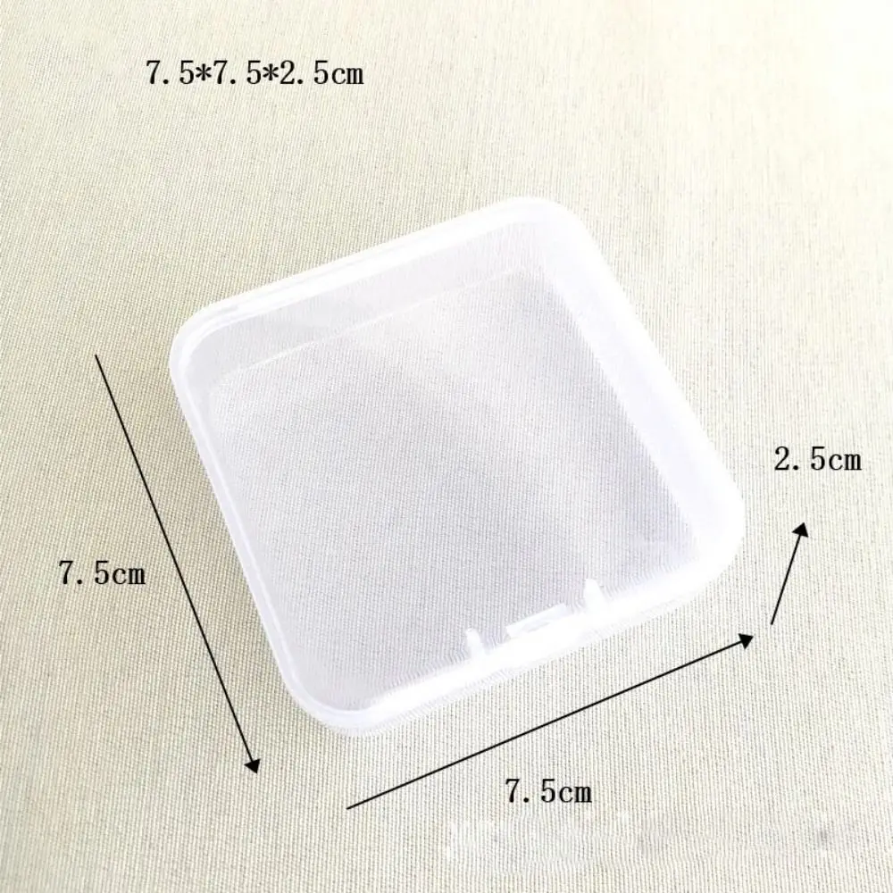 Portable Square Storage Box Plastic Transparent Jewelry Beads Container Durable Fishing Tools Accessories Power Tools Holder