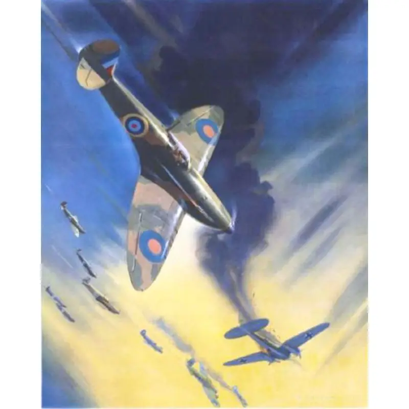 Battle of Britain Spitfire painting by numbers kit Battle of Britain Spitfire painting by numbers kit