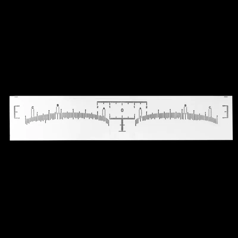 50 Righello per sopracciglia monouso Strumento di misurazione autoadesivo della forma del sopracciglio Modello professionale Modello di pittura