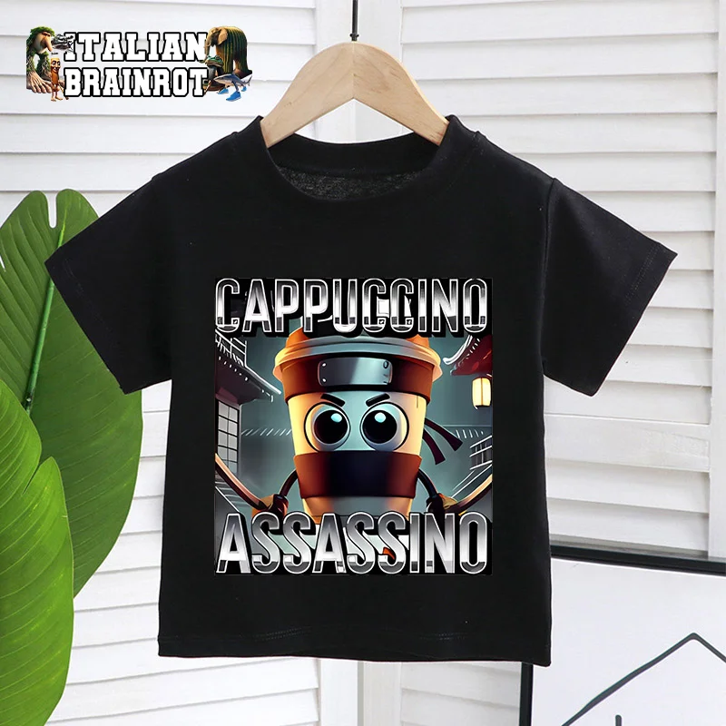 

Итальянские футболки с забавными мультяшными принтами, повседневная одежда Tung Tungtung Sahur, топы с короткими рукавами, наряды