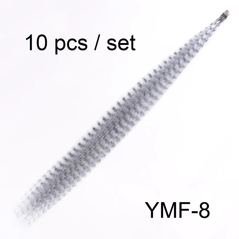Colored Strands for Hair Feather Extension, 10 Pieces