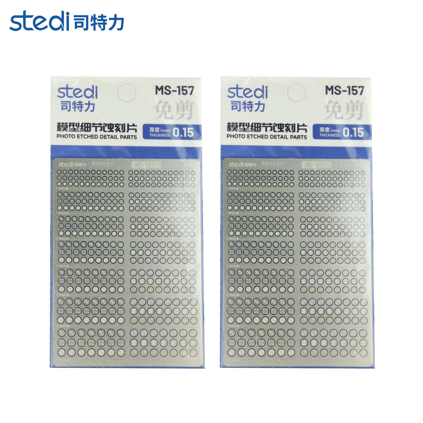 STEDI 390 stuks model geëtste detailonderdelen 0,15 mm 304 roestvrij staal voor Gundam/militaire schaalmodellen