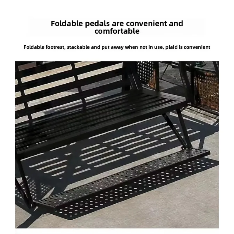 Three-person Patio Swing  Outdoor Hammock Chair  Suitable for Garden Terraces  Suspended Swing Bed  Villa Garden Leisure