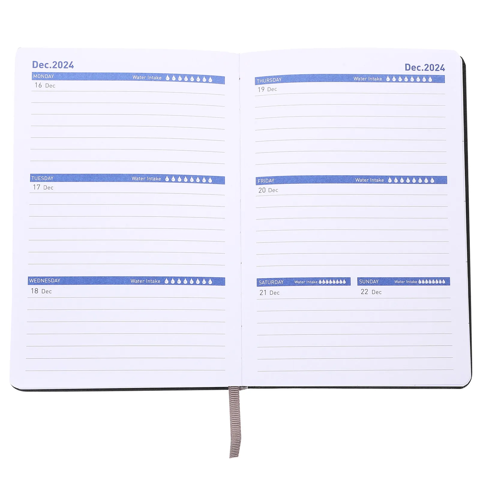 Multi-Use Conference Notebook PU Cover Portable Business Meeting Notebook Daily Planner 2024 Travel Note 2024 Planner